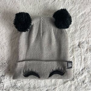 Cozy Zone Lash Pompom Beanie .